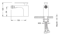 Timo Смеситель для биде Torne 4362/17F золото матовое – фотография-2